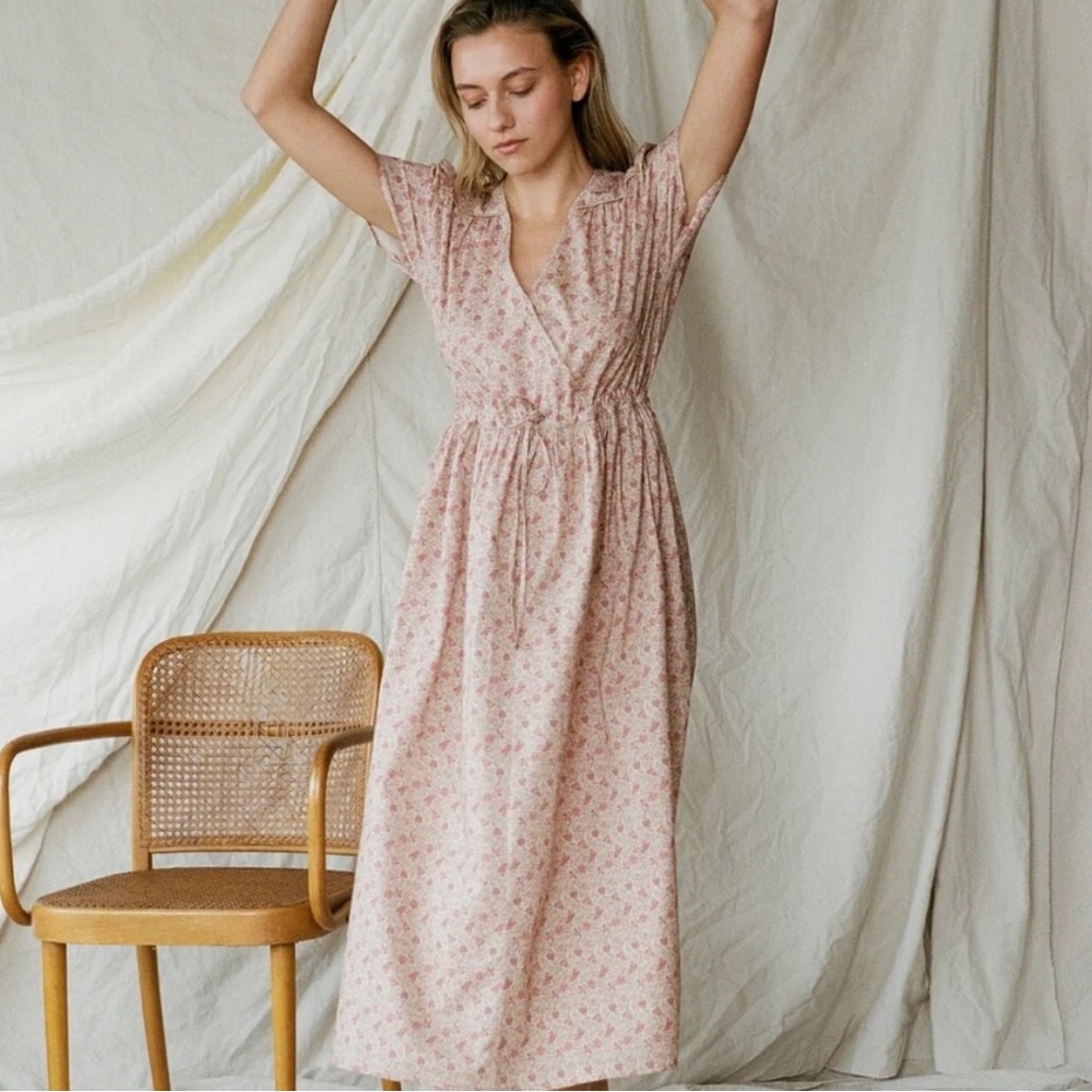 Christy Dawn The Dawn Medium Midi Dress Mauve Cosmos Floral Pink Women’s